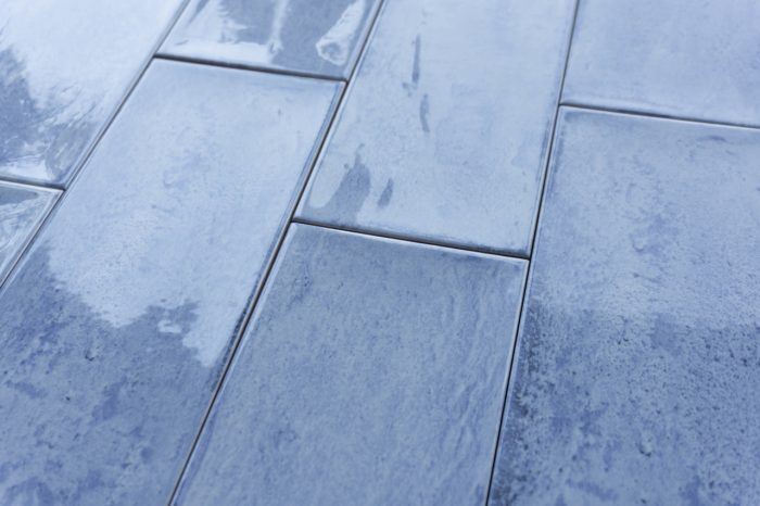 Vintage Fliese blau 10x30