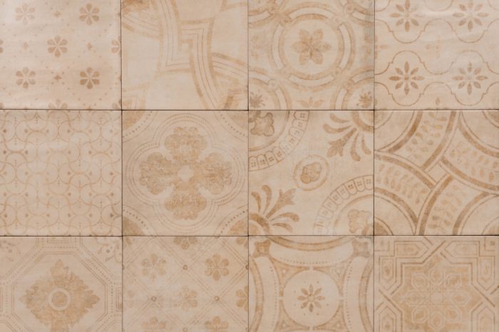 Wandfliese Vintage Dekor beige 15x15