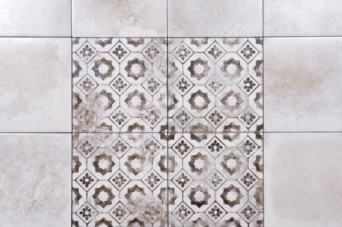 Wandfliese/ Bodenfliese Retro Dekor 10 20x20 – Bild 3