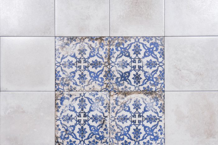 Wandfliese/ Bodenfliese Retro Dekor 2 20x20 – Bild 3