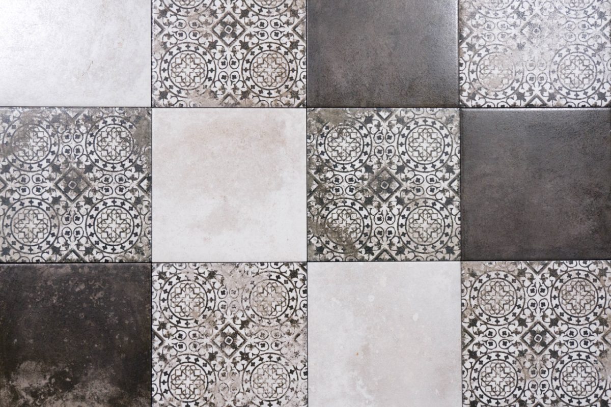 Wandfliese/ Bodenfliese Retro Dekor 9 20x20 - dieFliesen.com