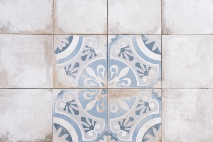 Wandfliese/ Bodenfliese Dekor Cagliari blau 22,5x22,5 – Bild 2