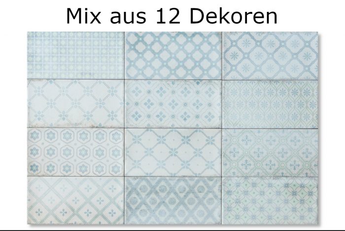 Vintage Fliese Dekor natura gewellt 10x20 – Bild 5