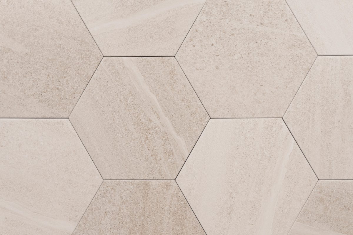 Sechseck Fliese grau 22,5x22,9 | Jetzt kaufen bei dieFliesen.com