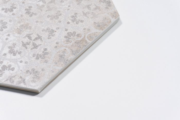 Wand-/ Bodenfliese Sechseck Dekor taupe 22,5x25,9 – Bild 5
