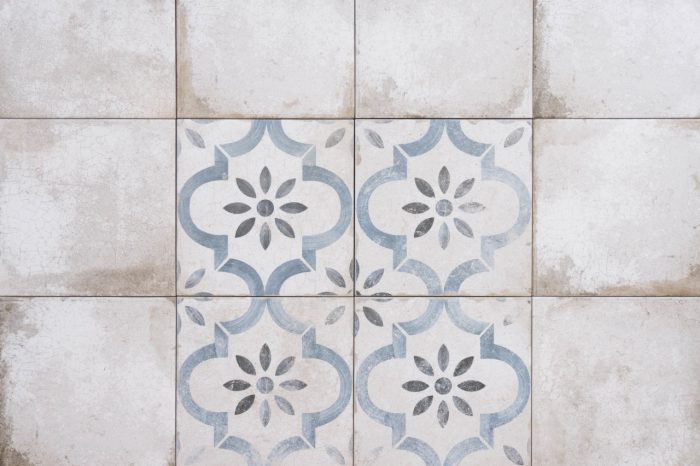 Wandfliese/ Bodenfliese Dekor Mesina blau 22,5x22,5 – Bild 2