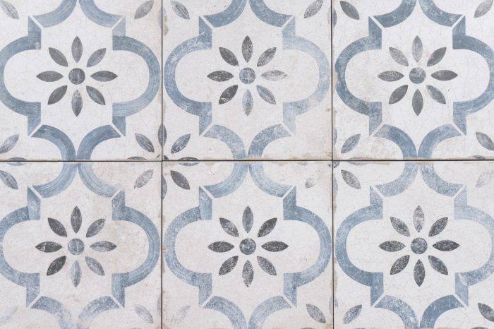 Wandfliese/ Bodenfliese Dekor Mesina blau 22,5x22,5