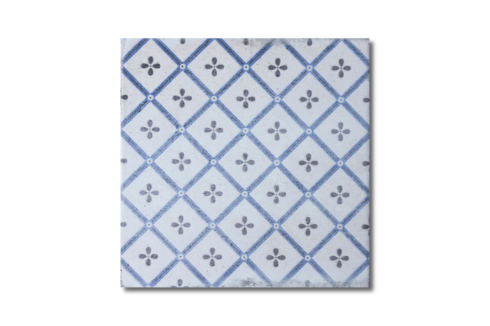 Vintage Fliese Dekor blau 20x20 – Bild 5