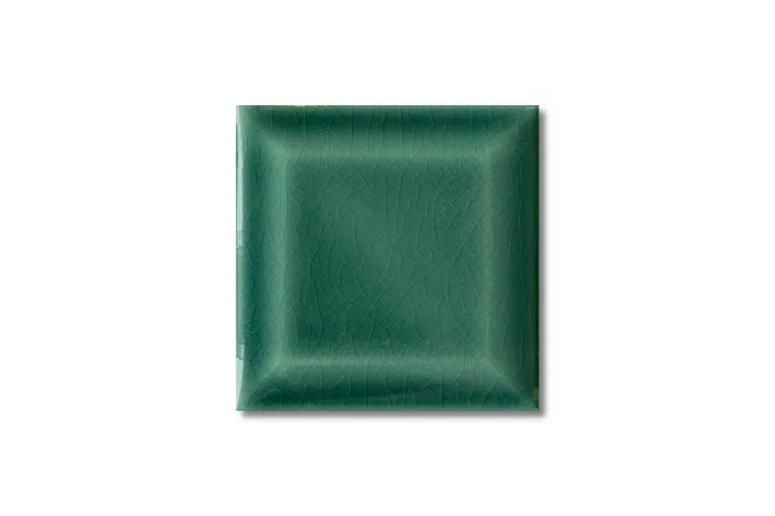 Metro Fliese dunkelgrün Craquelé 7.5x7.5 BX