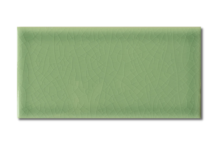 Metro Fliese hellgrün glatt Craquelé 7.5x15 – Bild 4