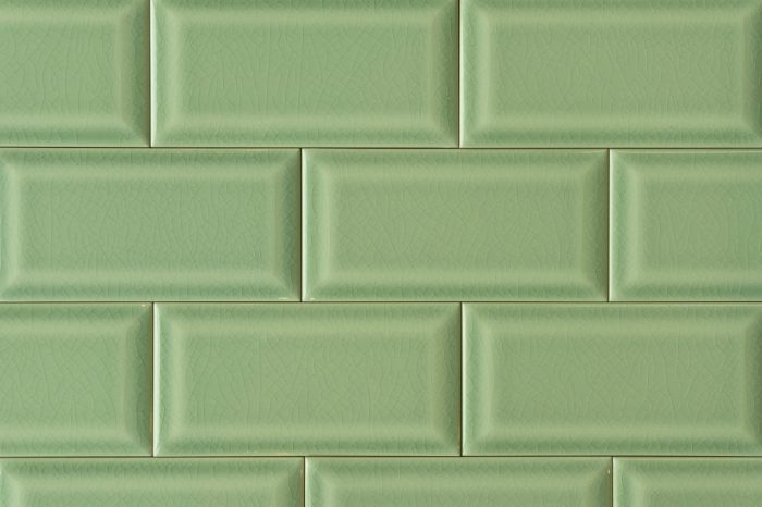 Metro Fliese hellgrün Craquelé 7.5x15 BX – Bild 2