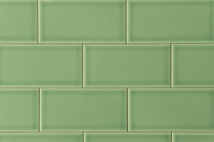 Metro Fliese hellgrün glatt Craquelé 7.5x15 – Bild 2