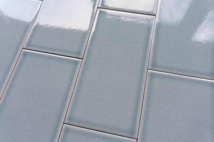 Metro Fliese Craquelé rauchgrau glatt 10x20 PL