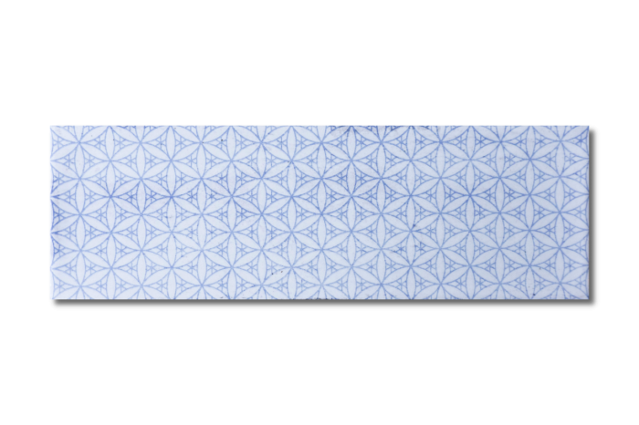 Vintage Fliese Dekor blau 10x30 – Bild 5