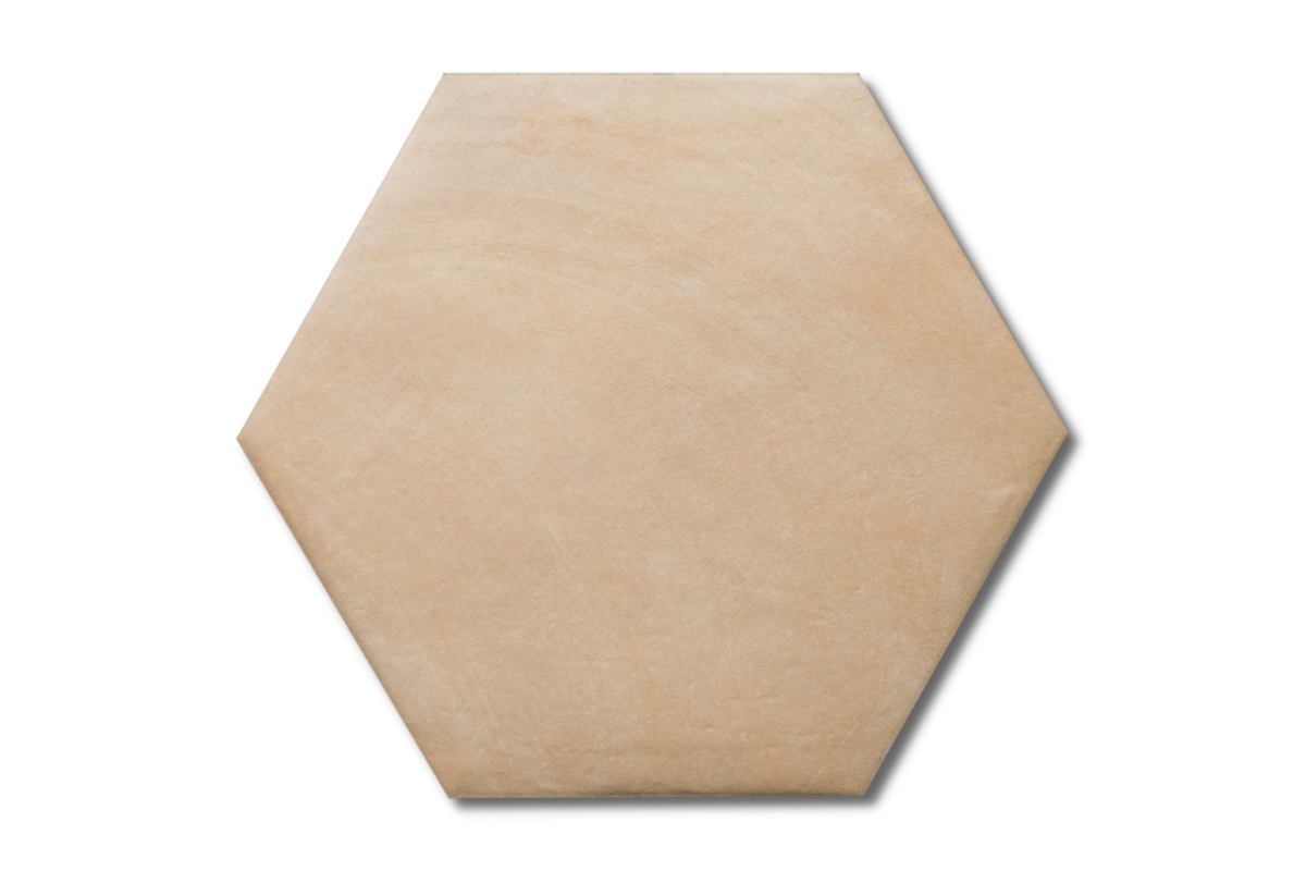Wand-/ Bodenfliese Sechseck beige 22,5x25,9 - dieFliesen.com