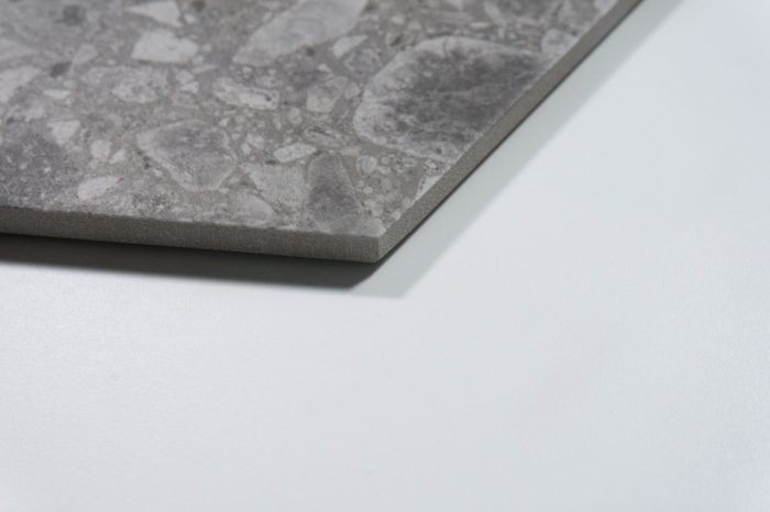 Wand-/ Bodenfliese Sechseck grau 22x25 – Bild 3