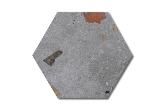 Wand-/ Bodenfliese Sechseck Sonar grau 22x25 – Bild 5