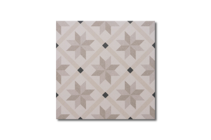 Bodenfliese Dekor Stern beige 22,5x22,5 – Bild 5