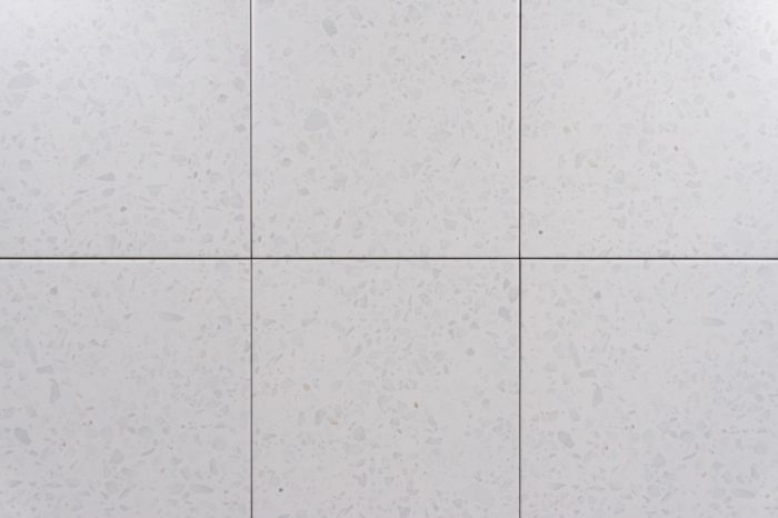 Bodenfliese Terrazzo-Optik weiß 20x20