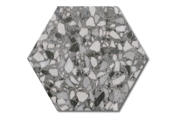 Bodenfliese Sechseck grau 23x27 | Jetzt kaufen bei dieFliesen.com