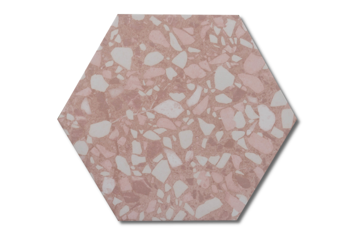 Bodenfliese Sechseck rosa 23x27 – Bild 6