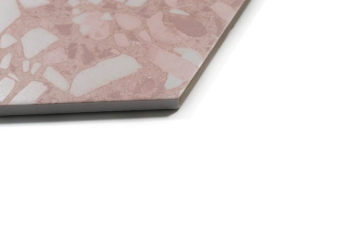 Bodenfliese Sechseck rosa 23x27 – Bild 5