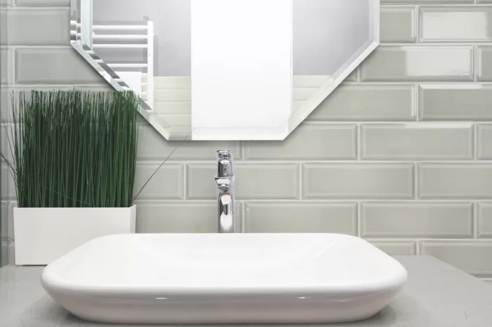 Metro Fliese Craquelé grau-grün 10x30 BX – Bild 2