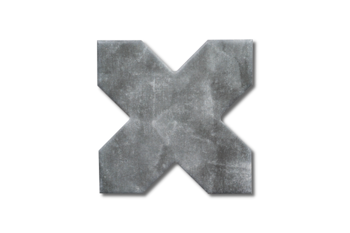 Wand-/ Bodenfliese Kreuz grau 13,6x13,6 – Bild 2