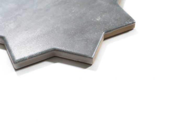Wand-/ Bodenfliese Stern grau 13,6x13,6 – Bild 6