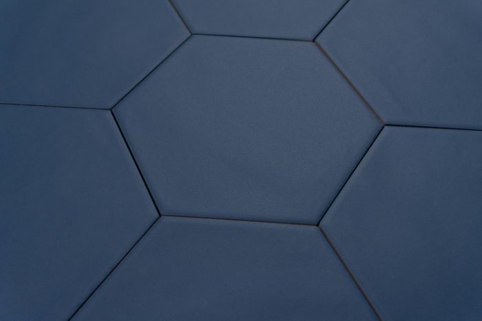 Wandfliese/Bodenfliese Sechseck blau matt 15x17.3 – Bild 3