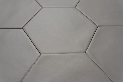 Wandfliese/Bodenfliese Sechseck grau 15x17.3 - dieFliesen.com