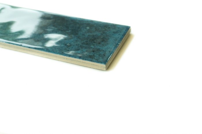 Vintage Fliese blue gewellt 7.5x30 – Bild 4