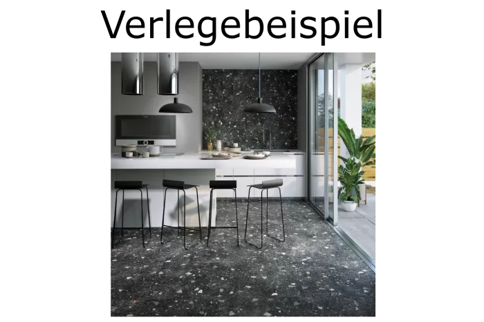 Bodenfliese Sonar schwarz 66x66 – Bild 3