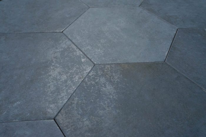 Bodenfliese Sechseck blau 23x27 – Bild 3