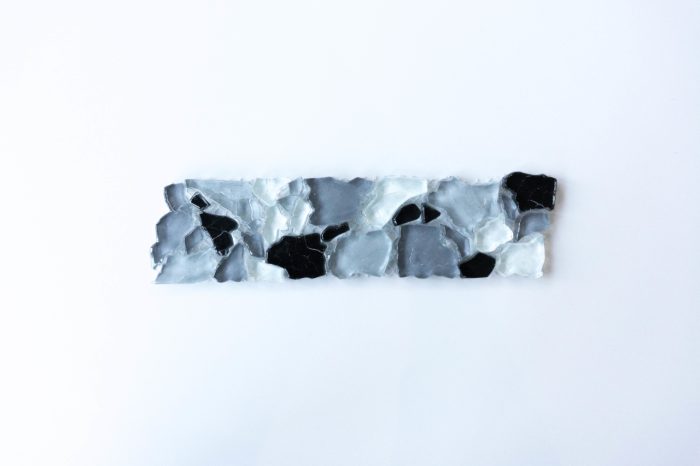 Bordüre Glas schwarz-weiss 5x20