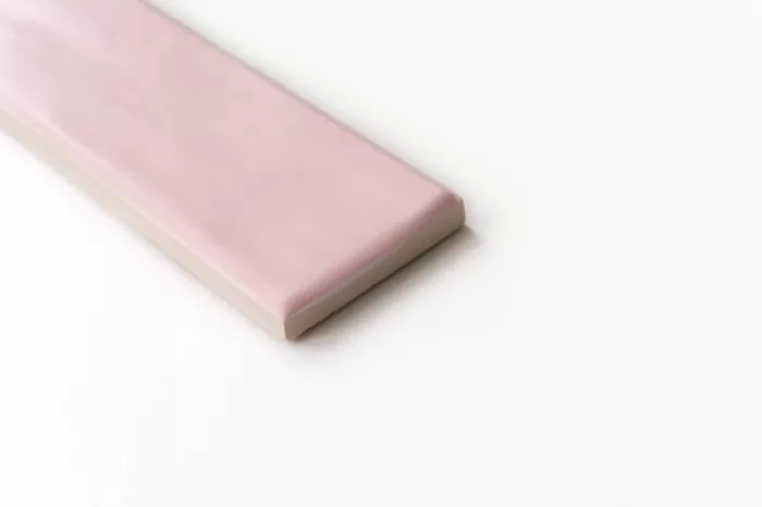 Metro Fliese rosa matt gewellt 5x25 – Bild 3
