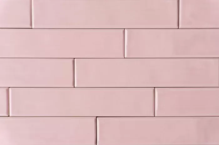 Metro Fliese rosa matt gewellt 5x25 – Bild 2