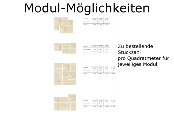 Bodenfliese Steinoptik beige 50x100 – Bild 7