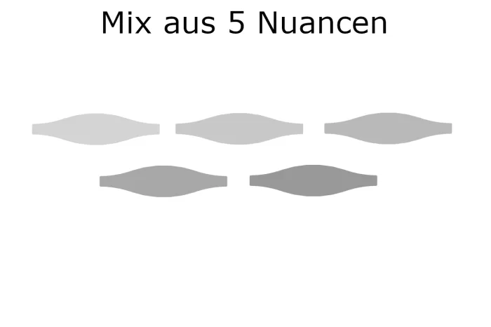 Wandfliese Welle grau mix 7.5x30 – Bild 4
