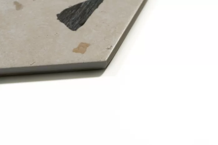 Wand-/ Bodenfliese Sechseck Sonar beige 22x25 – Bild 4