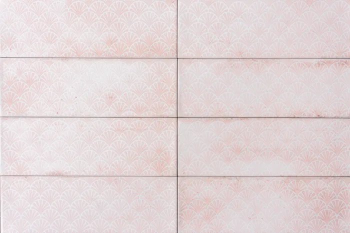Vintage Fliese Dekor rosa 10x30 – Bild 3