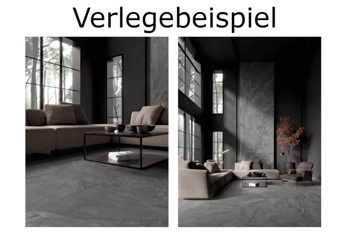Bodenfliese Steinoptik dunkelgrau 60x60 – Bild 2