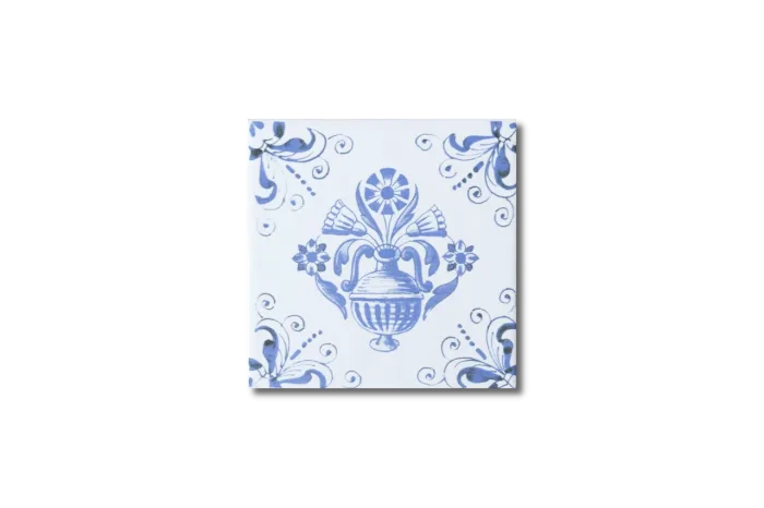 Wandfliese Dekor blau gewellt 15x15 – Bild 5