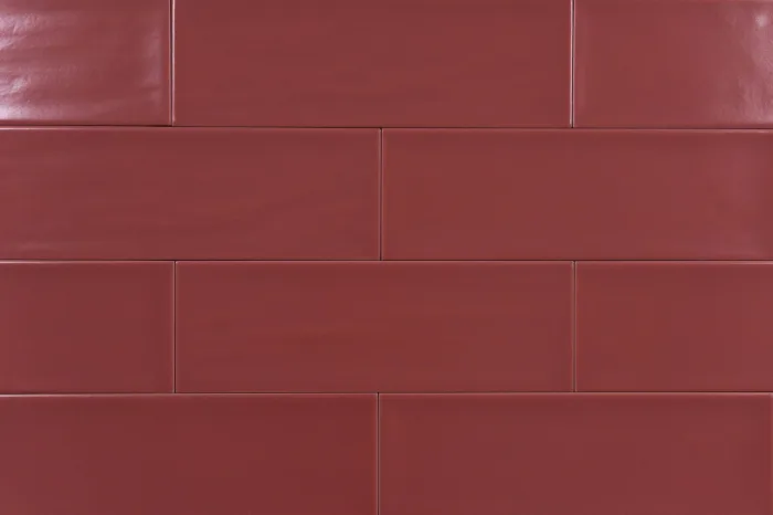 Metro Fliese bordeaux matt gewellt 10x30 – Bild 3