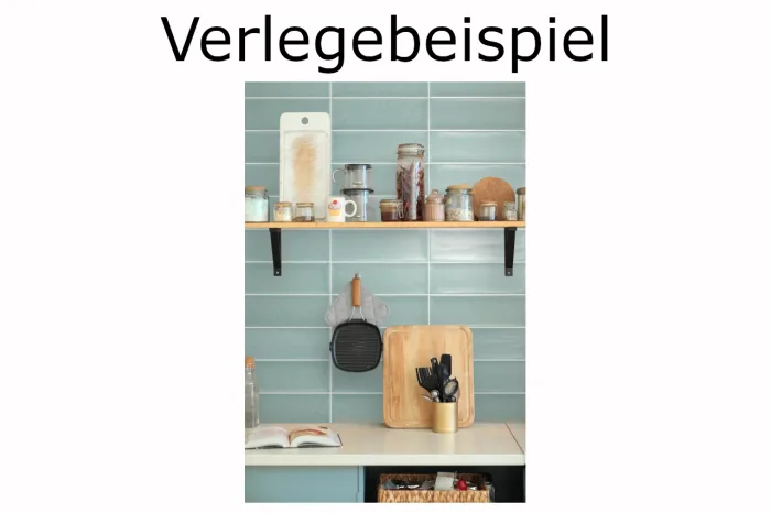 Metro Fliese grün matt gewellt 10x30 – Bild 2