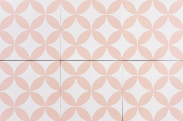 Bodenfliese Dekor Tokio rosa 22.5x22.5