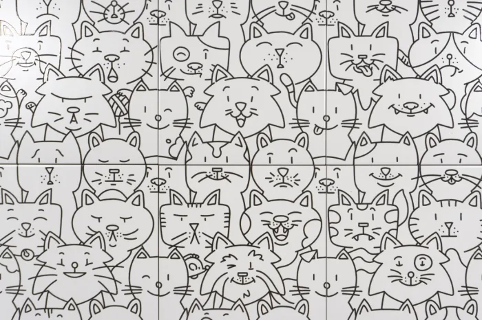 Dekor Katzen 25x25