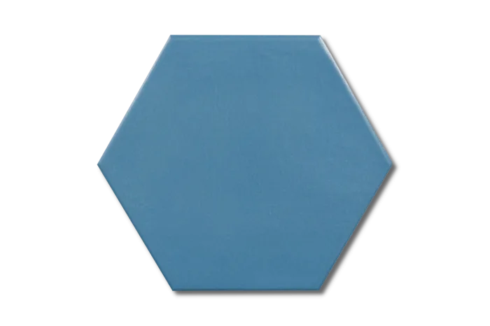 Wand-/ Bodenfliese Sechseck blau 23x27 – Bild 5