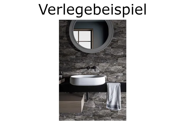 Wandfliese Steinoptik Graphit 16x40 – Bild 3