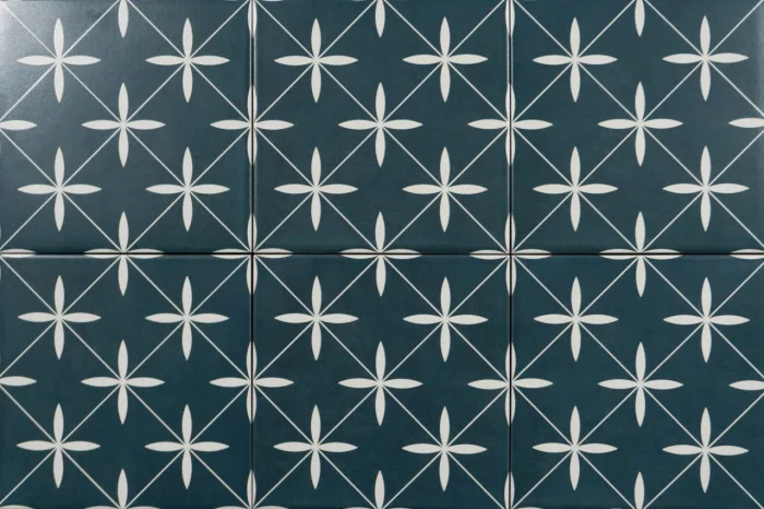 Dekor Stella weiß-blau 18.7x18.7